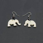 Cream Elephant Earrings
